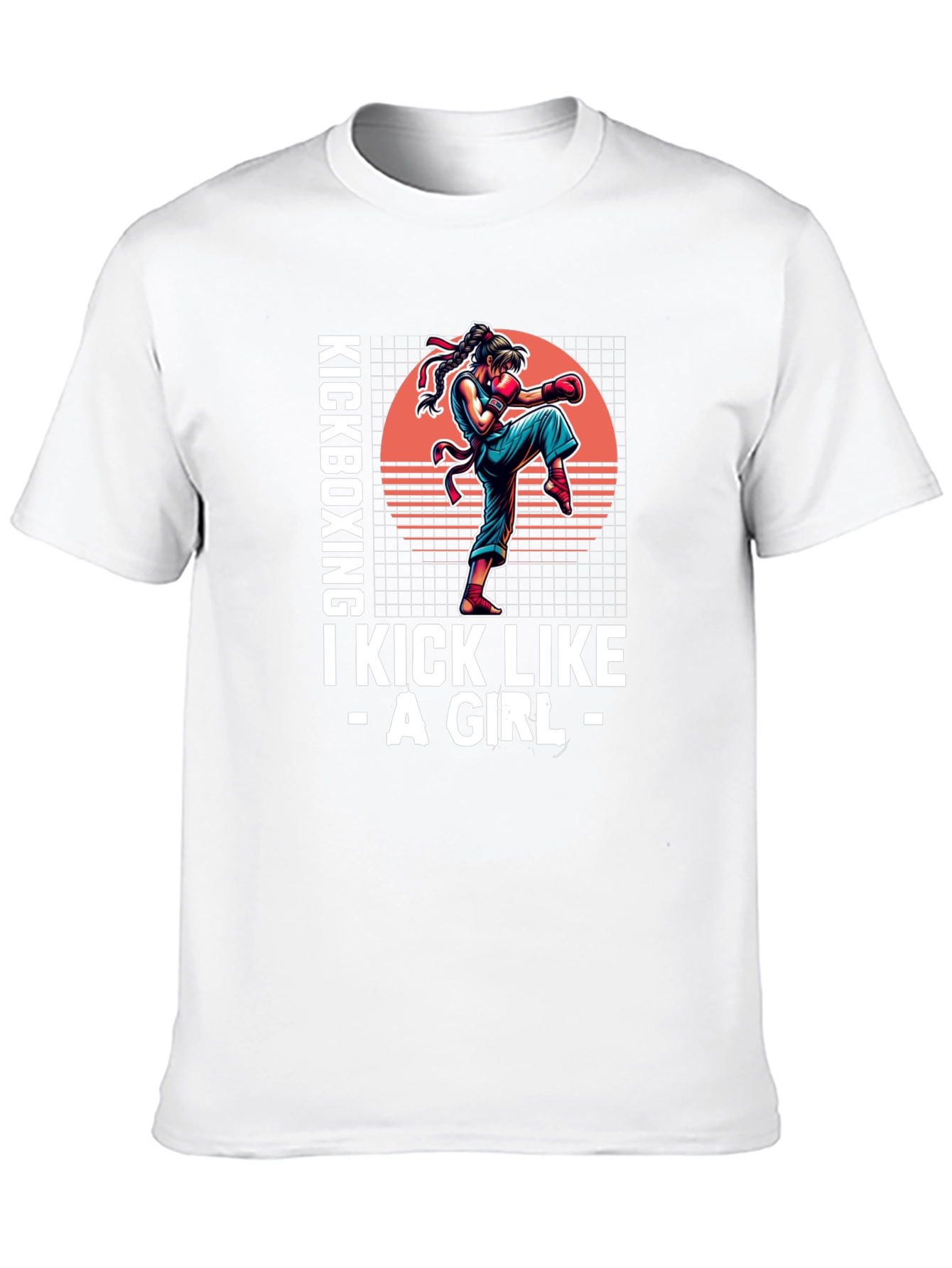 Kickboxing Girl Graphic T-Shirt - Martial Arts Apparel