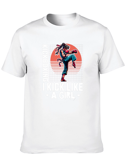 Kickboxing Girl Graphic T-Shirt - Martial Arts Apparel