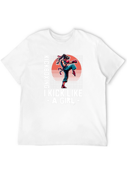Kickboxing Girl Graphic T-Shirt - Martial Arts Apparel