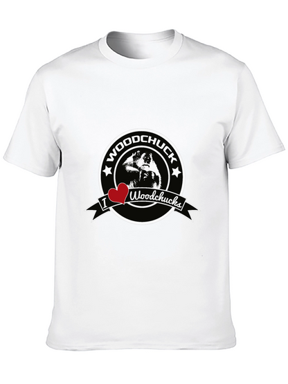 I Heart Woodchucks Mens Black T-Shirt