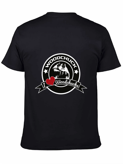 I Heart Woodchucks Mens Black T-Shirt