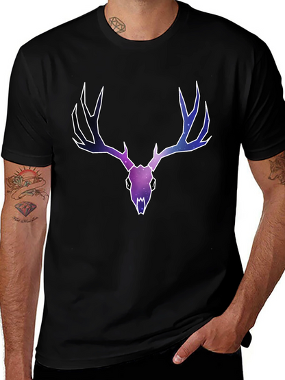 Cosmic Deer Skull Graphic Tee