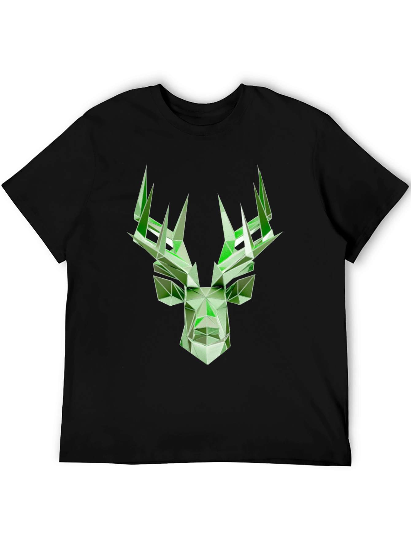Geometric Deer Graphic T-Shirt - Modern Style