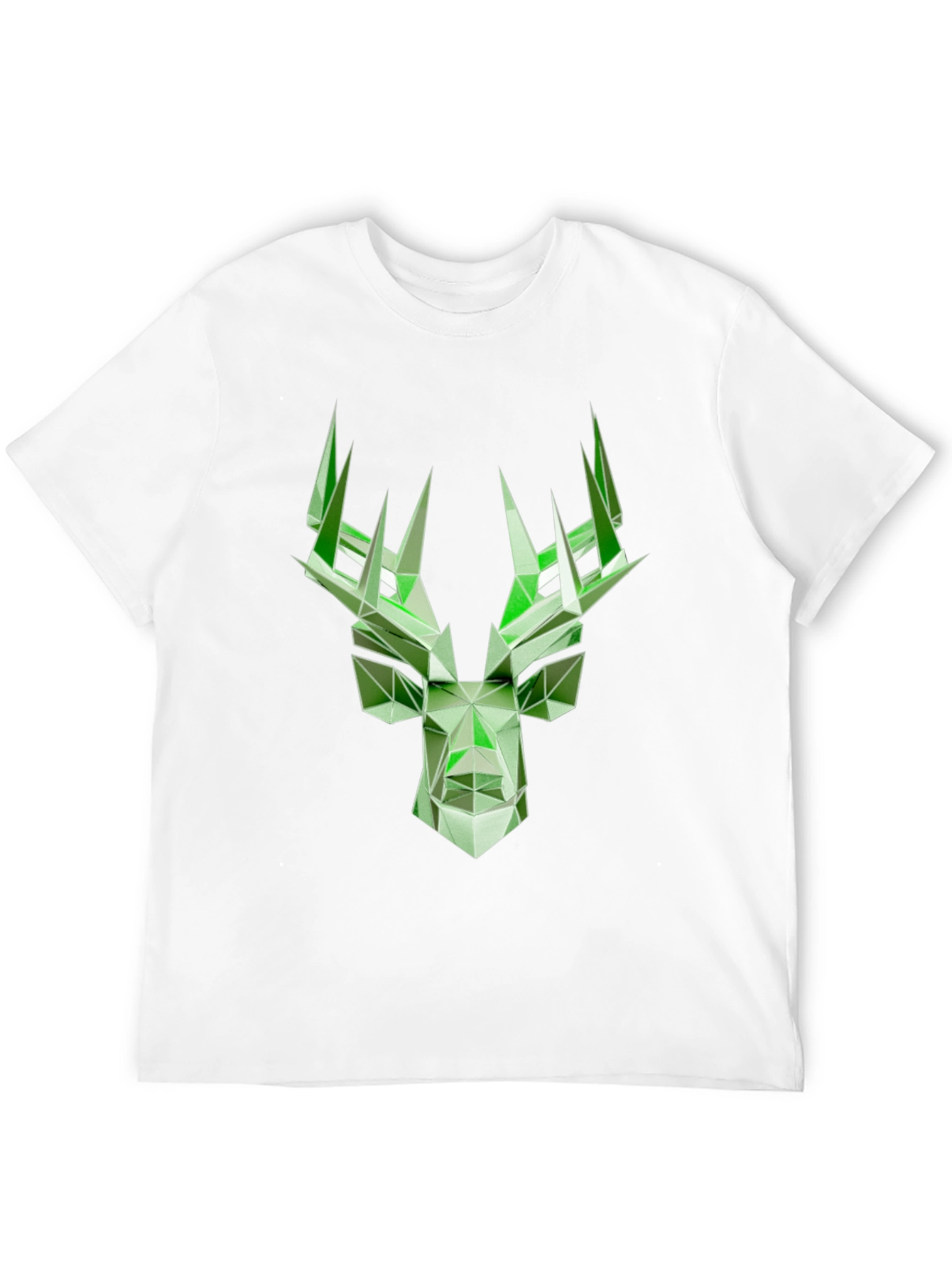 Geometric Deer Graphic T-Shirt - Modern Style