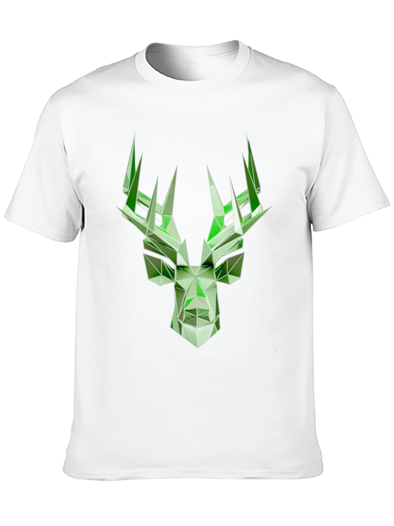 Geometric Deer Graphic T-Shirt - Modern Style