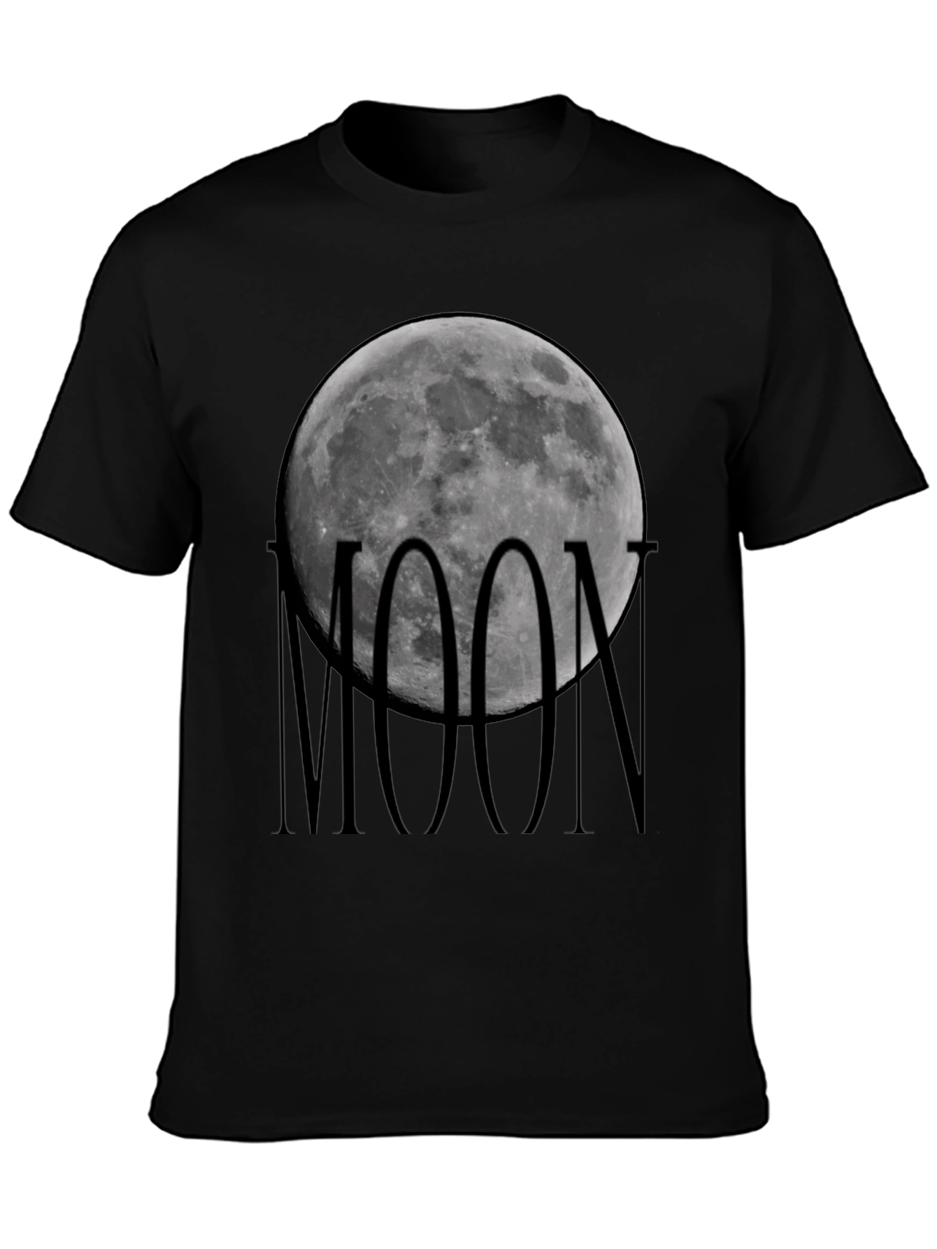 Moon Graphic Black T-Shirt - Celestial Style