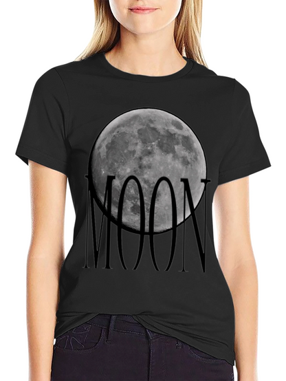 Moon Graphic Black T-Shirt - Celestial Style