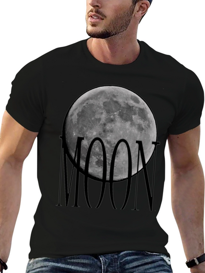 Moon Graphic Black T-Shirt - Celestial Style