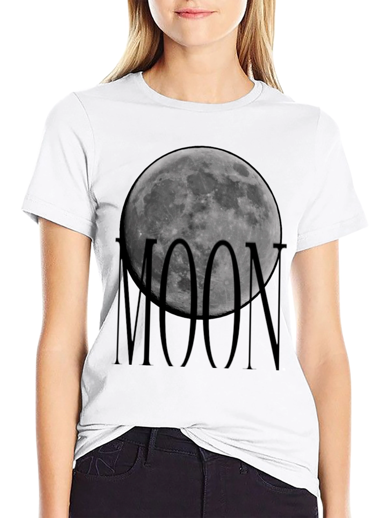 Moon Graphic Black T-Shirt - Celestial Style