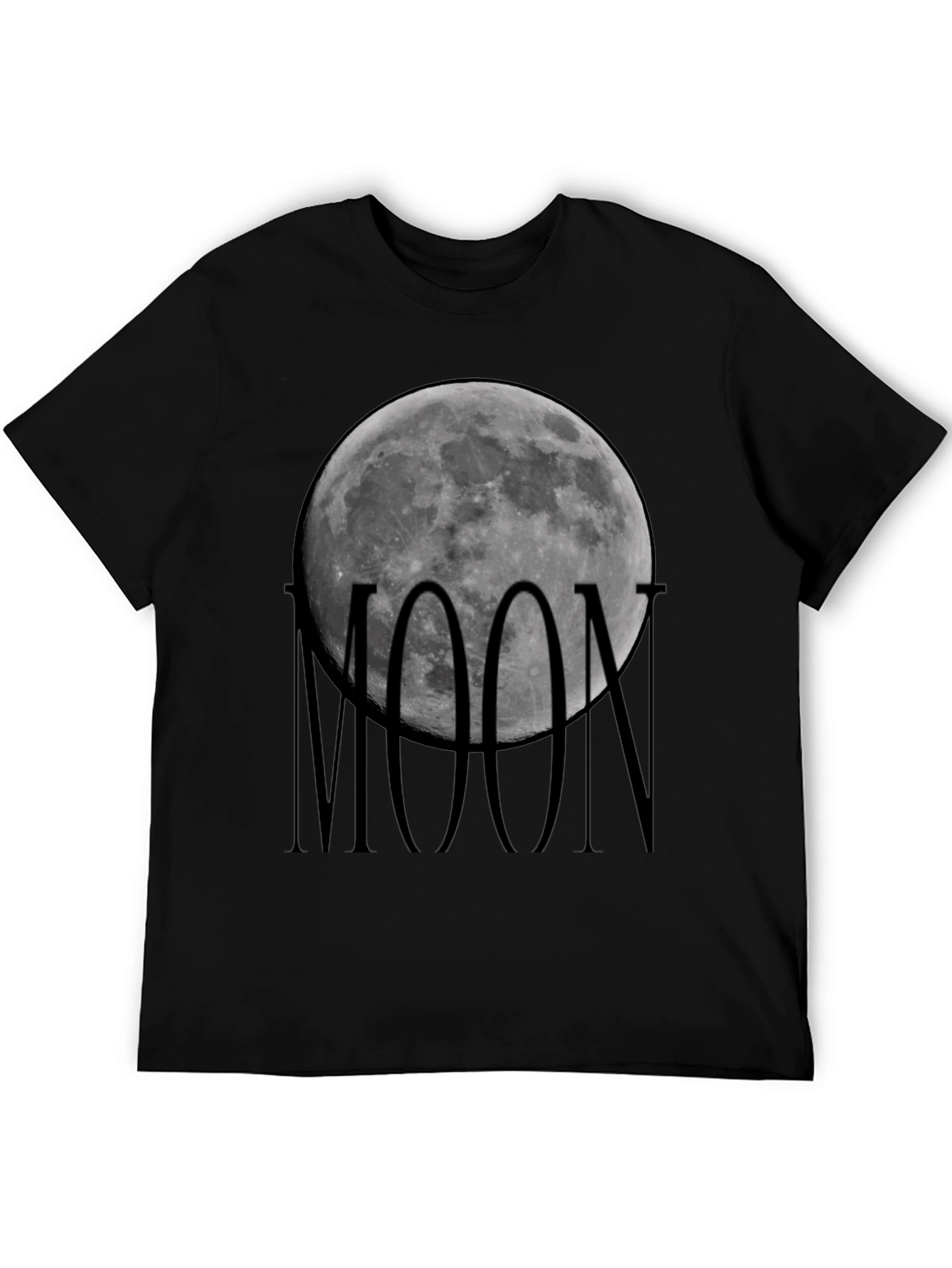 Moon Graphic Black T-Shirt - Celestial Style