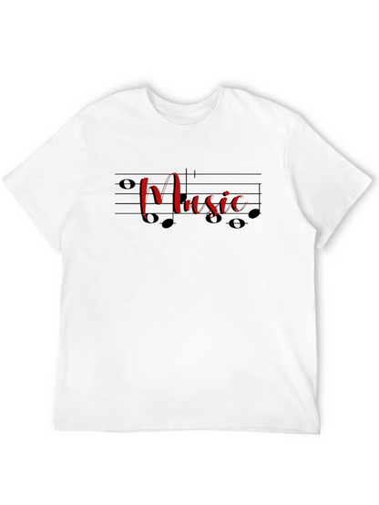 Music Notes Graphic Black T-Shirt