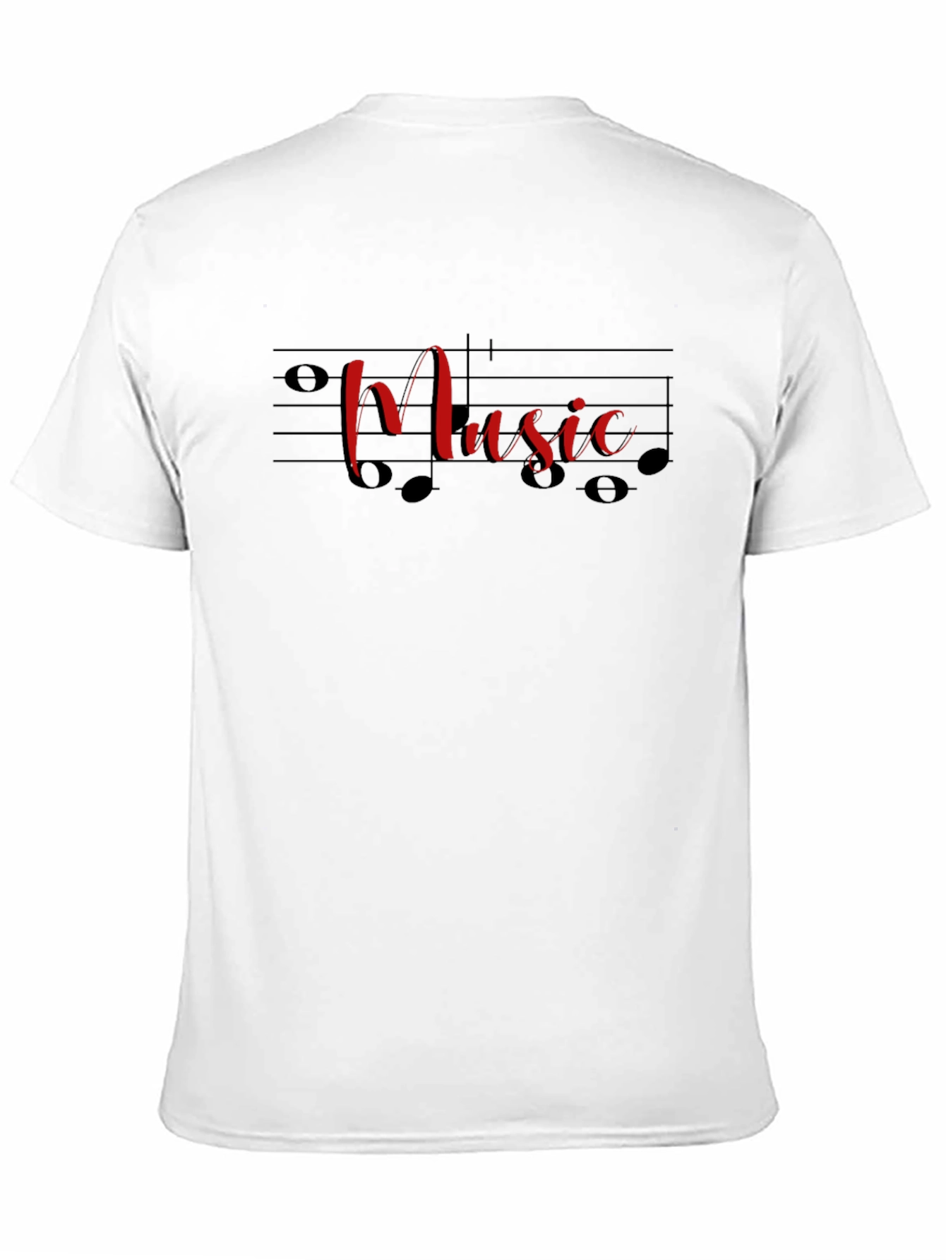 Music Notes Graphic Black T-Shirt