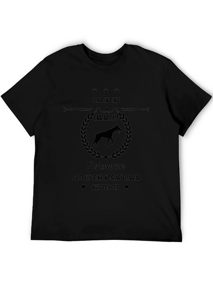 Doberman Mama Black T-Shirt