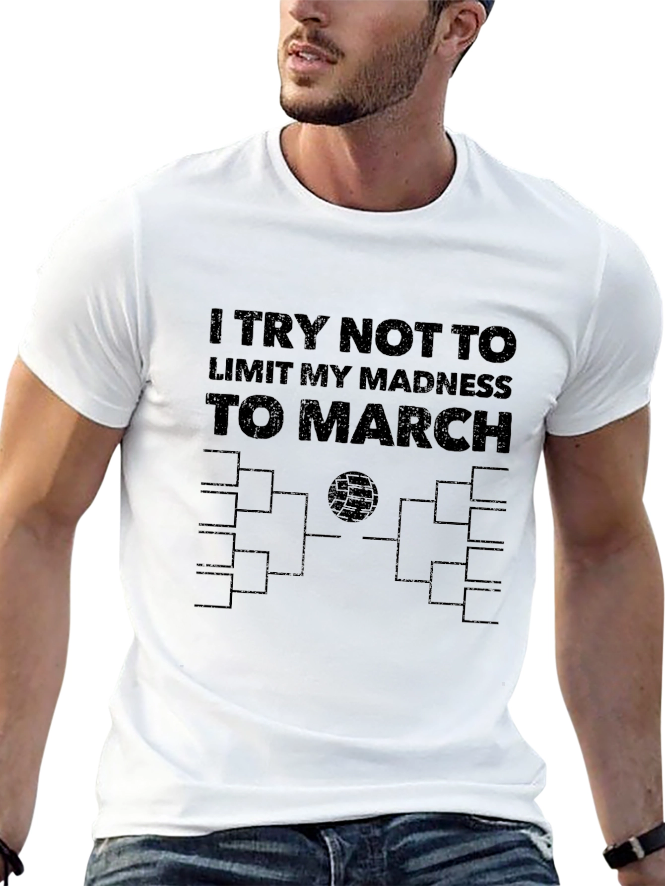 March Madness All Year Mens Black Tee