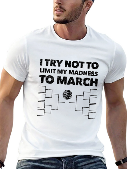 March Madness All Year Mens Black Tee