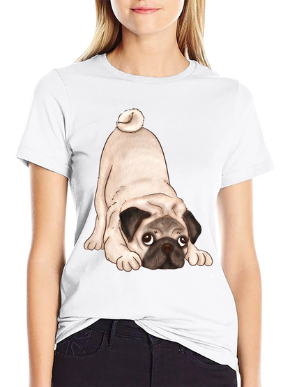 Cute Pug T-Shirt - Black Graphic Tee