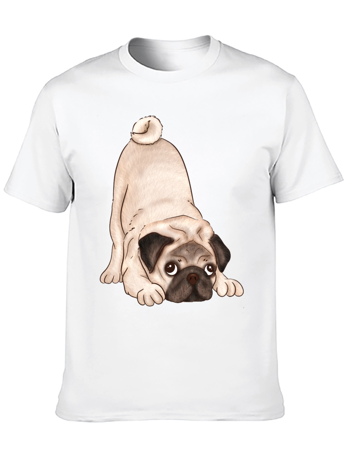 Cute Pug T-Shirt - Black Graphic Tee