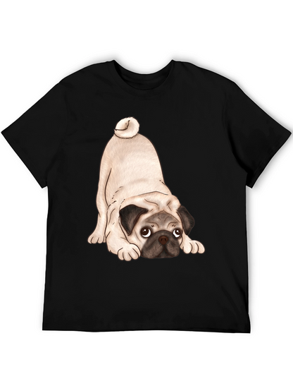 Cute Pug T-Shirt - Black Graphic Tee