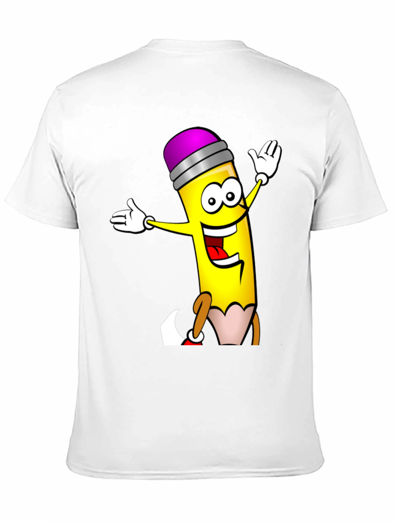Fun Cartoon Pencil Graphic T-Shirt
