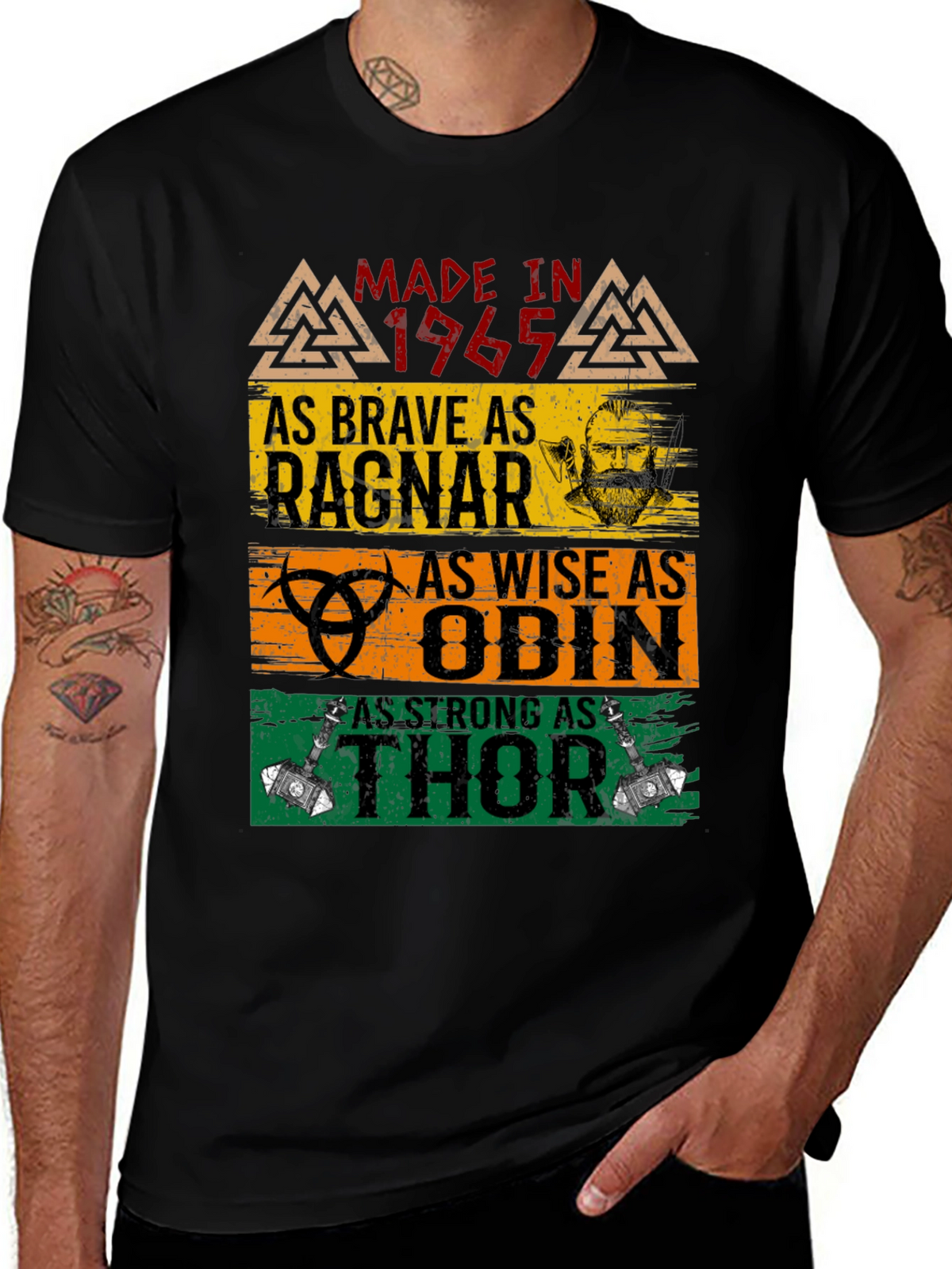 Made in 1965 Brave Ragnar Odin Thor T-Shirt