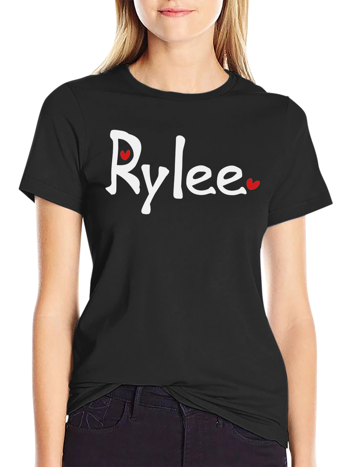RyLee Heart Graphic T-Shirt - Cotton Blend Tee