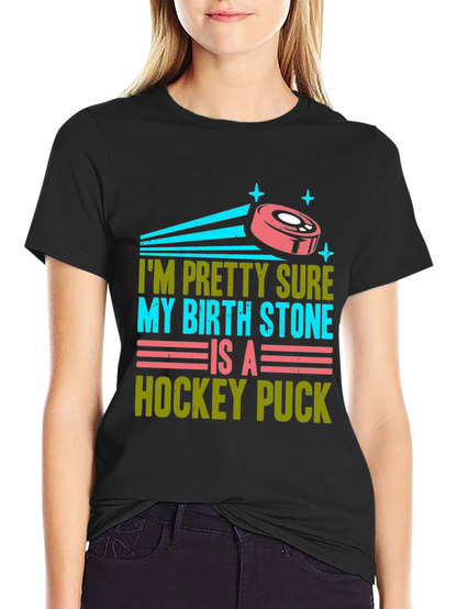 Funny Hockey Birthstone T-Shirt