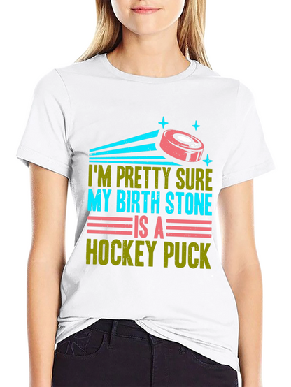 Funny Hockey Birthstone T-Shirt