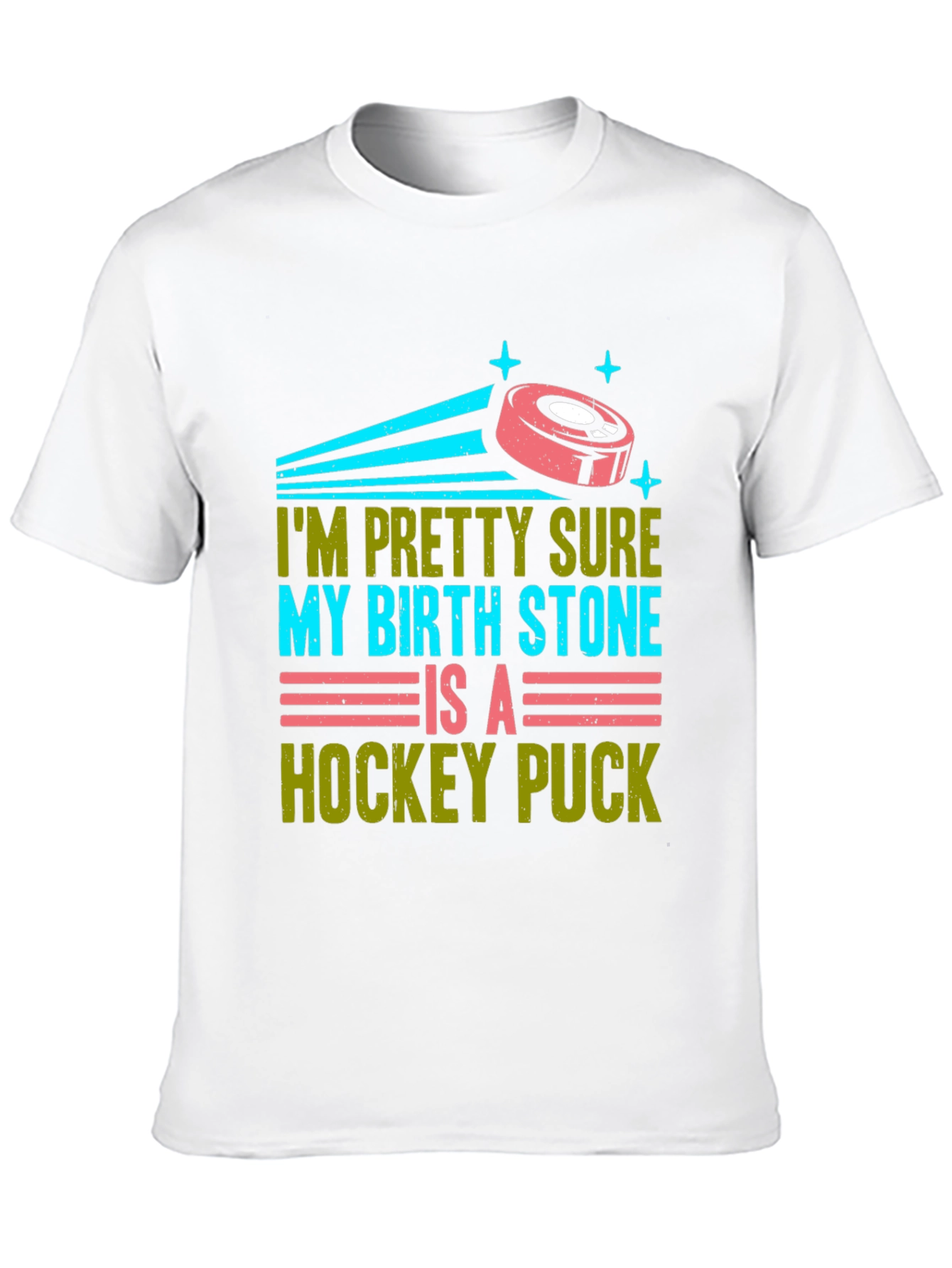 Funny Hockey Birthstone T-Shirt