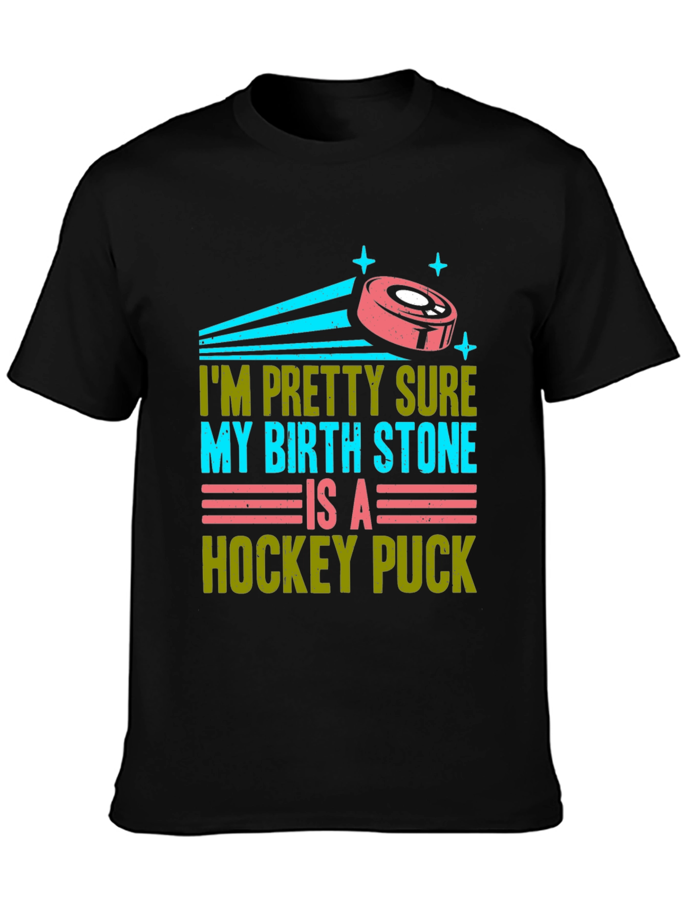Funny Hockey Birthstone T-Shirt