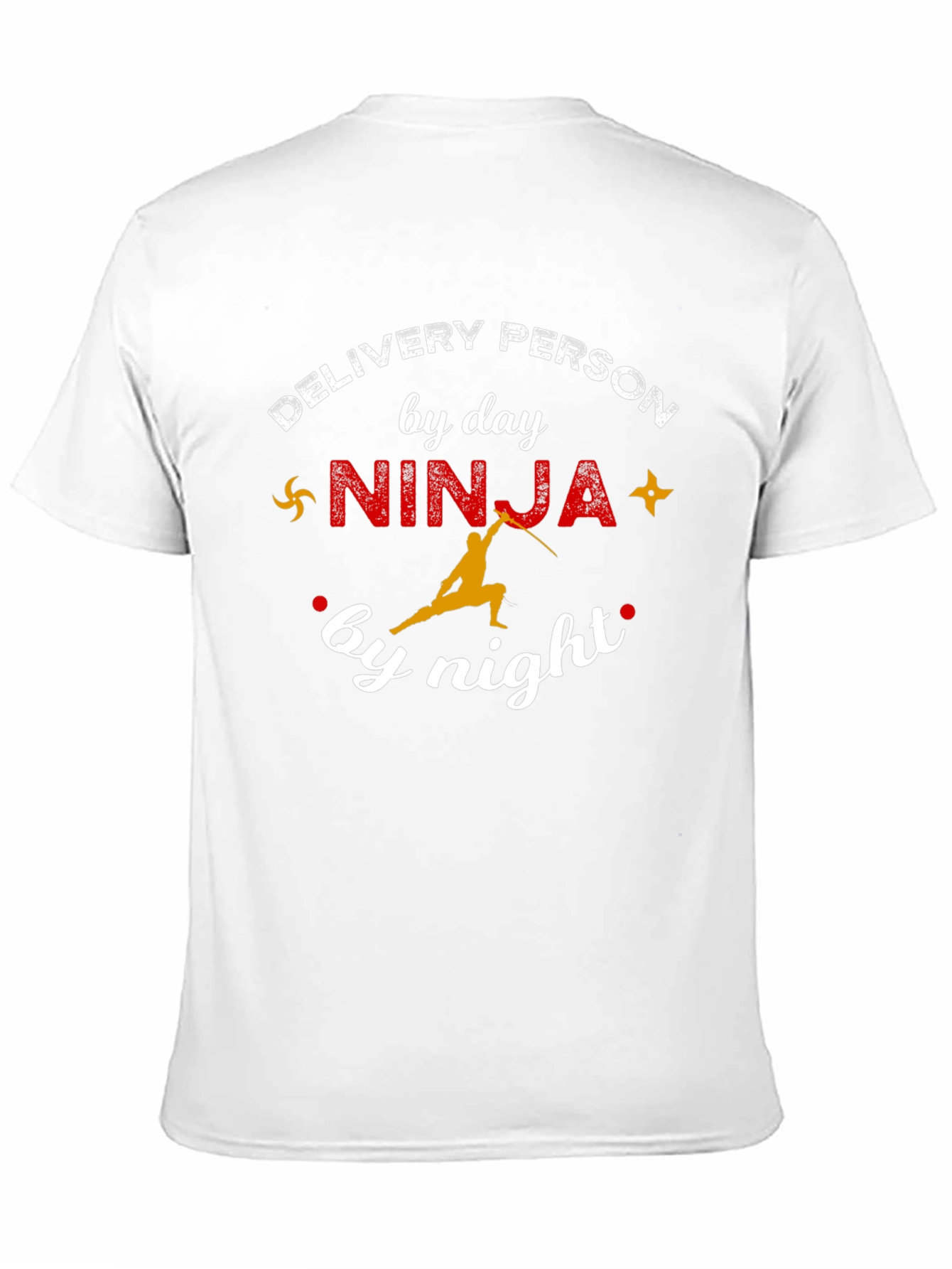 Delivery Person Ninja Funny Graphic T-Shirt