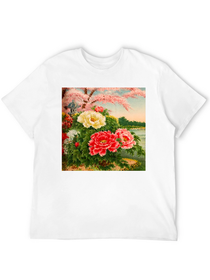 Floral Blossom Art Black Tee