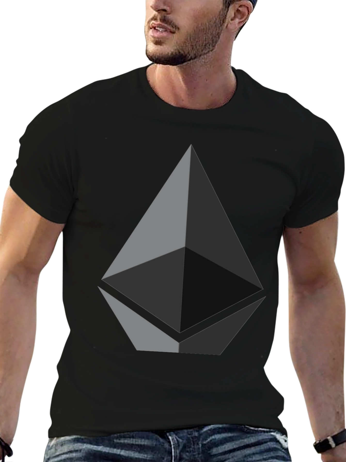 Ethereum Logo Black T-Shirt - Crypto Tee