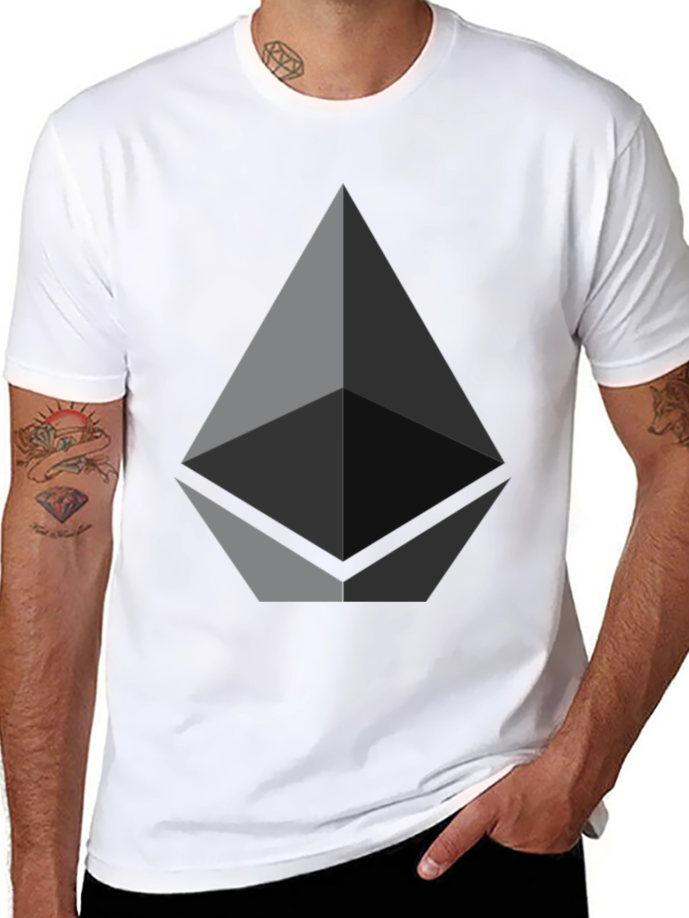 Ethereum Logo Black T-Shirt - Crypto Tee