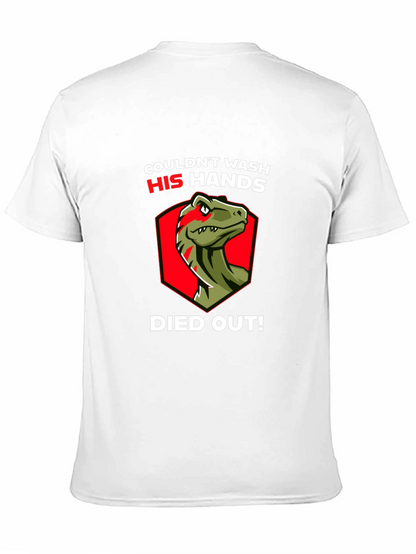Dinosaur Wash Hands Died Out Funny T-Shirt