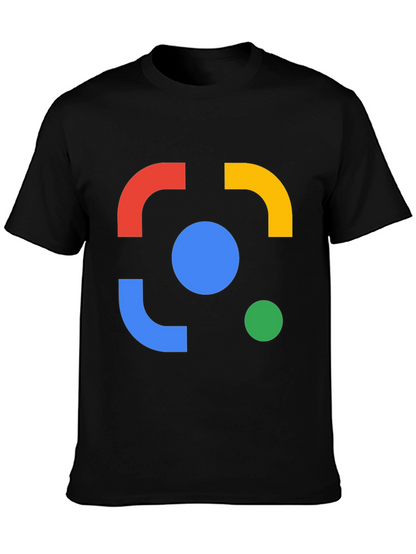 Abstract Design Black Cotton Tee