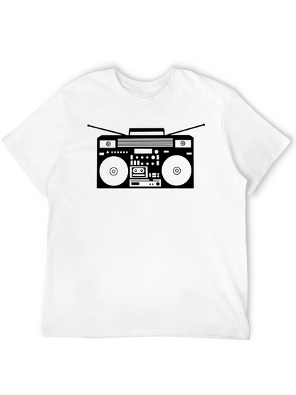 Retro Boombox Graphic Tee - Classic Hip Hop Style