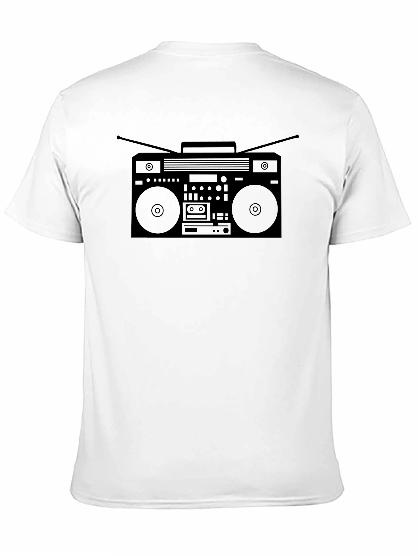 Retro Boombox Graphic Tee - Classic Hip Hop Style