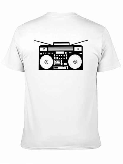 Retro Boombox Graphic Tee - Classic Hip Hop Style