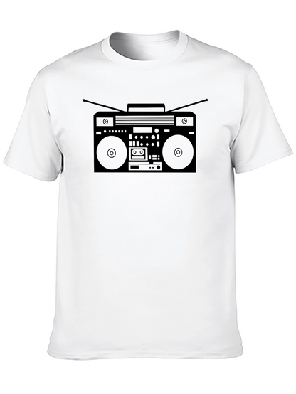 Retro Boombox Graphic Tee - Classic Hip Hop Style