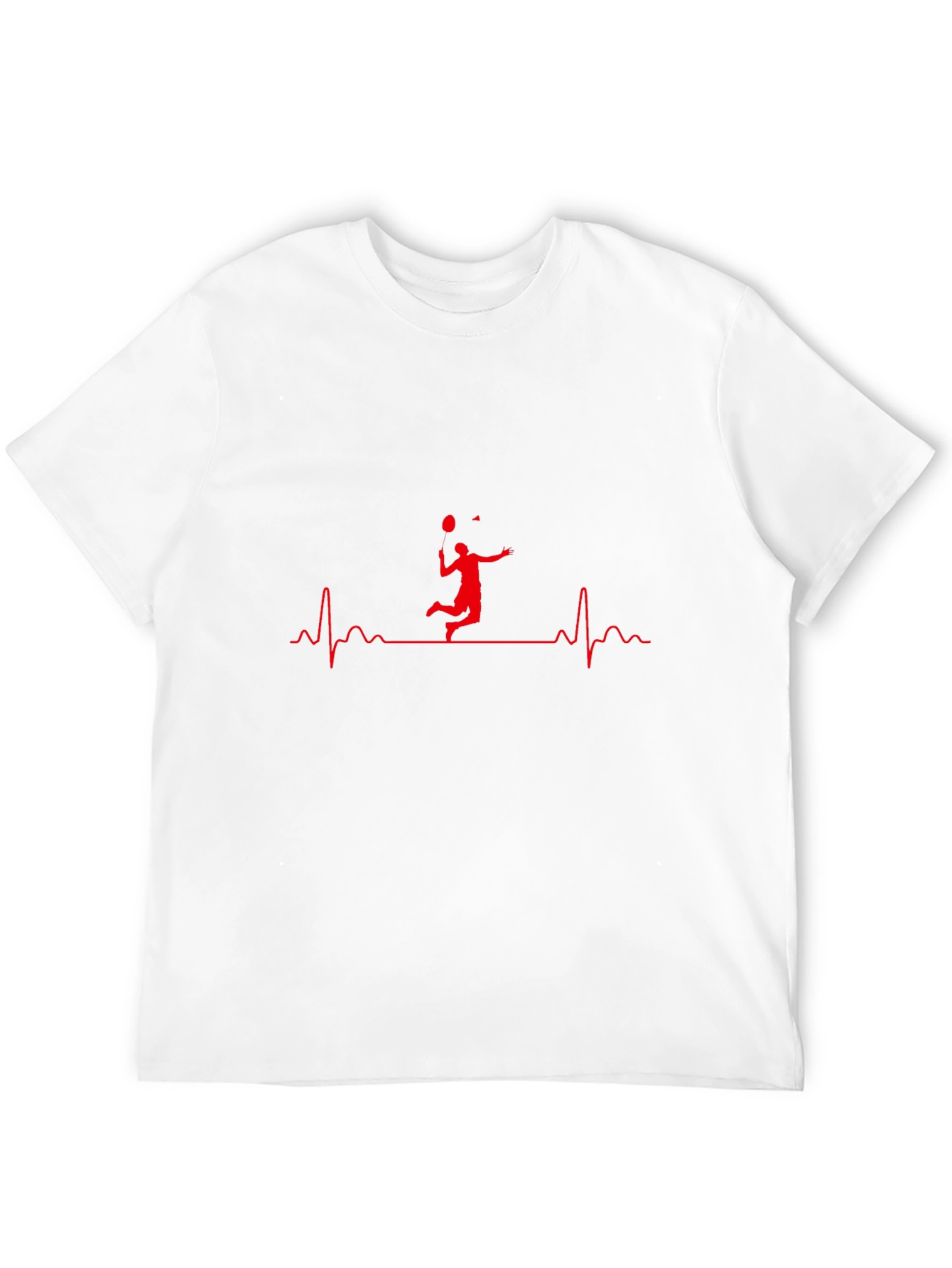 Badminton Heartbeat T-Shirt - Athletes Passion