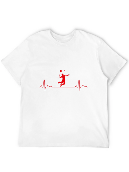Badminton Heartbeat T-Shirt - Athletes Passion
