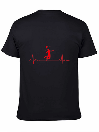 Badminton Heartbeat T-Shirt - Athletes Passion