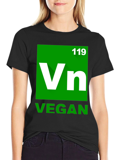 Vegan Element T-Shirt - Green Periodic Table Style