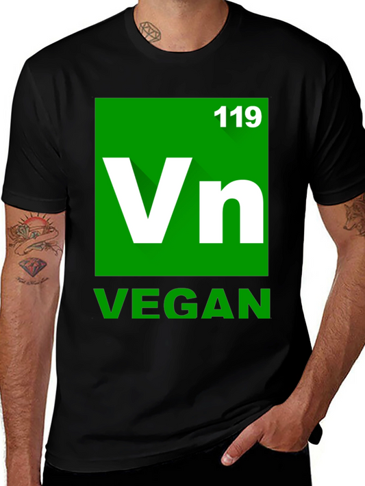 Vegan Element T-Shirt - Green Periodic Table Style
