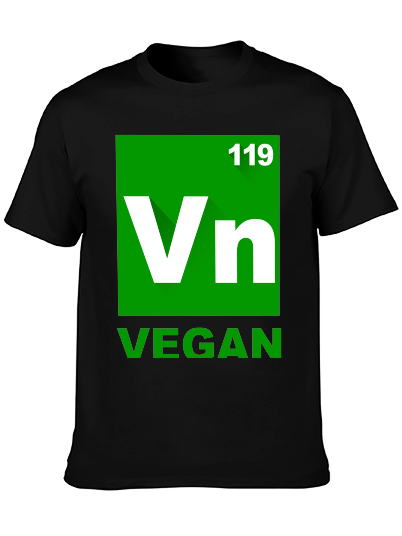 Vegan Element T-Shirt - Green Periodic Table Style