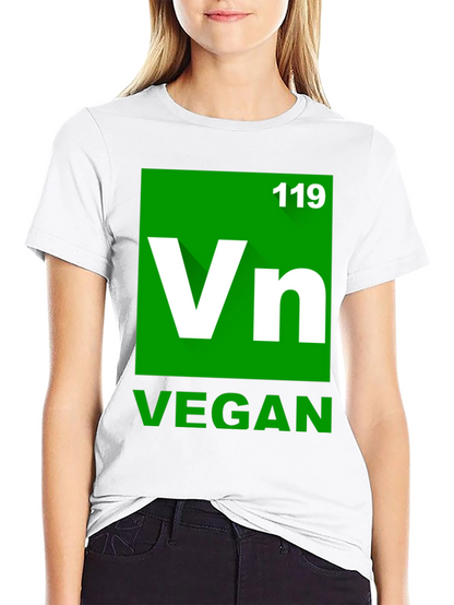 Vegan Element T-Shirt - Green Periodic Table Style