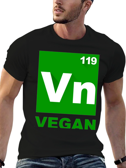 Vegan Element T-Shirt - Green Periodic Table Style