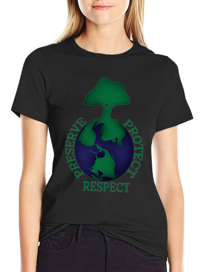 Earth Respect T-Shirt: Preserve Protect Respect Graphic Tee