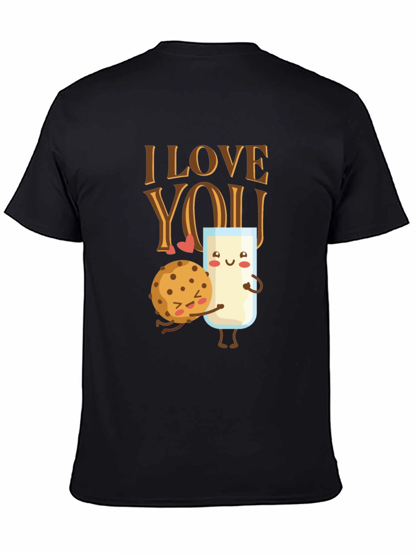 I Love You Cookie and Milk Graphic T-Shirt
