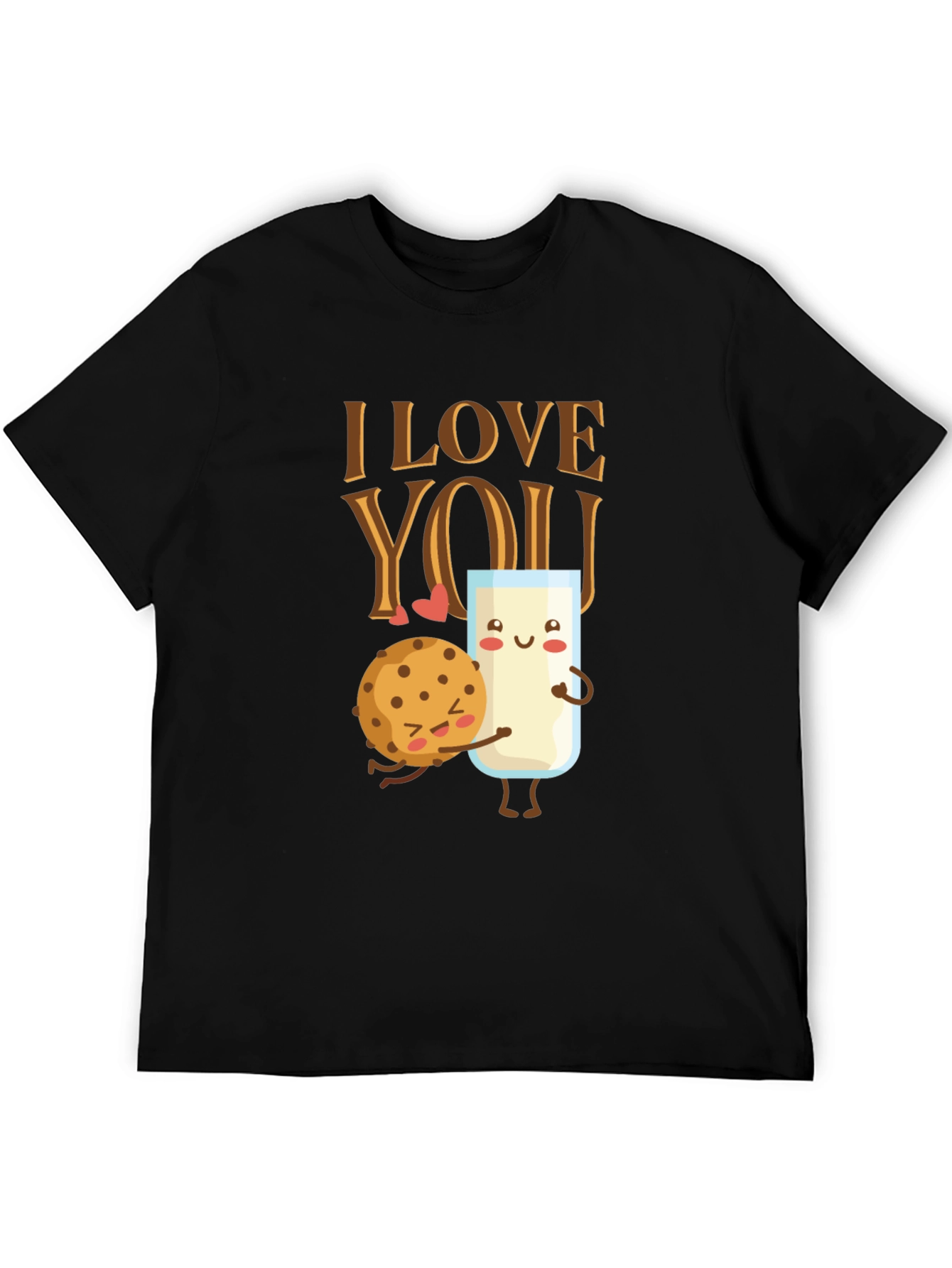I Love You Cookie and Milk Graphic T-Shirt